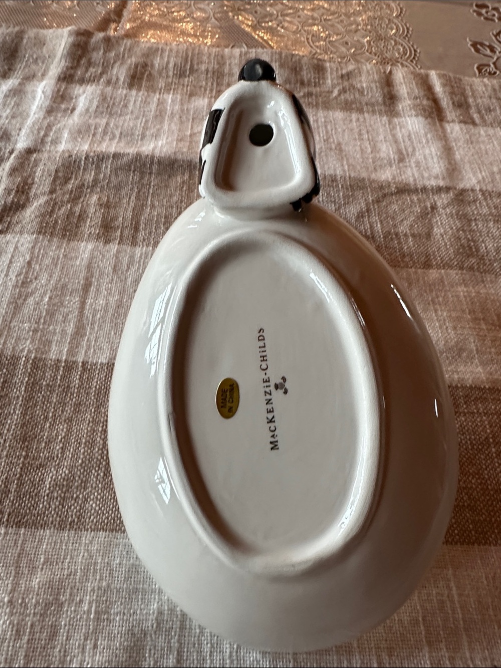 Mackenzie-Childs White Rabbit Ceramic Trinket Tray - Picture 4 of 11